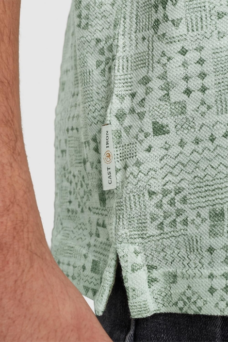 Cast Iron short sleeve polo regular fit slub